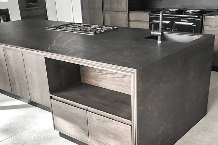 Waterfall countertop ideas for small kitchen