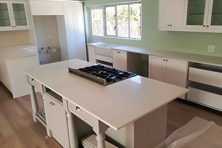White Kitchen countertop  for small spaces
