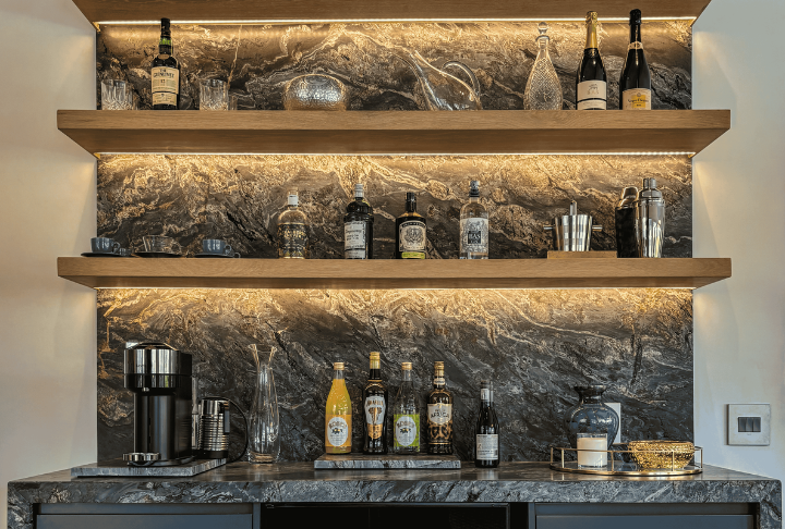 Stone bar countertop